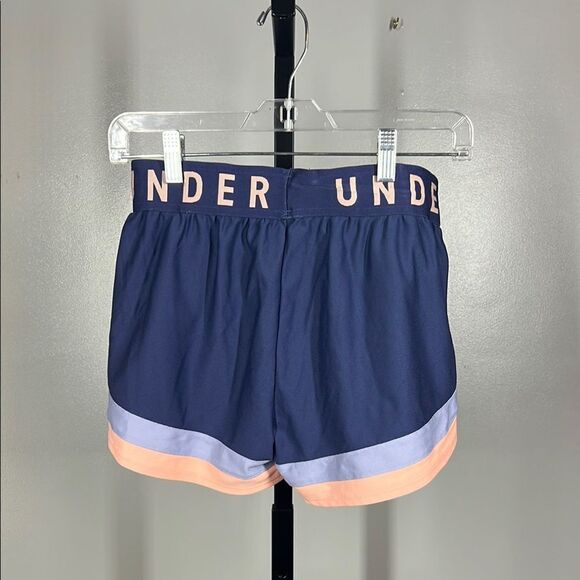 Under Armour Navy and Peach Athletic Shorts - Picture 2 of 5